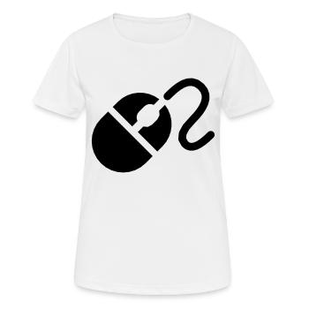 Computer Mouse - T-shirt respirant Femme - blanc - Devant - AI Model Female 172 dark (172cm)