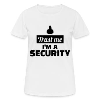 Security - Women's Breathable T-Shirt - white - Front - AI Model Female 172 dark (172cm)