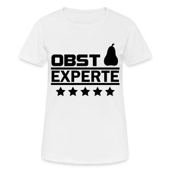 obst experte - Frauen T-Shirt atmungsaktiv - Weiß - Vorne - AI Model Female 172 dark (172cm)