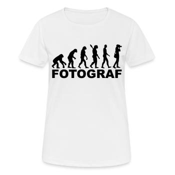 Fotograf - Frauen T-Shirt atmungsaktiv - Weiß - Vorne - AI Model Female 172 dark (172cm)