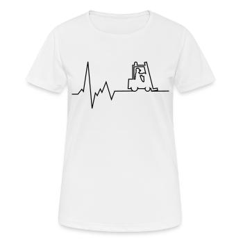 heartbeat fork lift - Women's Breathable T-Shirt - white - Front - AI Model Female 172 dark (172cm)