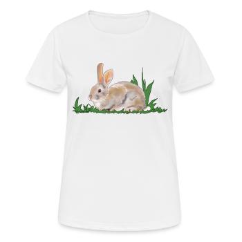 Rabbit, rabbit, spring - Women's Breathable T-Shirt - white - Front - AI Model Female 172 dark (172cm)