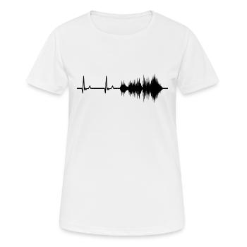 Tontechniker Herzschlag - Frauen T-Shirt atmungsaktiv - Weiß - Vorne - AI Model Female 172 dark (172cm)