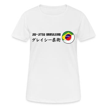 Brazilian Jiu-Jitsu Brasileiro - Frauen T-Shirt atmungsaktiv - Weiß - Vorne - AI Model Female 172 dark (172cm)
