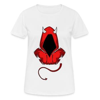 Teufel - Frauen T-Shirt atmungsaktiv - Weiß - Vorne - AI Model Female 172 dark (172cm)