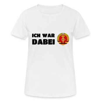DDR Ich War Dabei - Frauen T-Shirt atmungsaktiv - Weiß - Vorne - AI Model Female 172 dark (172cm)