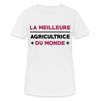 La meilleure agricultrice du monde - T-shirt respirant Femme - blanc - Devant - AI Model Female 172 dark (172cm)
