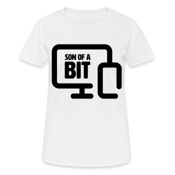 Son of a bit - Frauen T-Shirt atmungsaktiv - Weiß - Vorne - AI Model Female 172 dark (172cm)