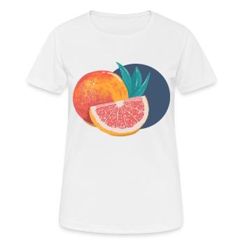 Grapefruit - Frauen T-Shirt atmungsaktiv - Weiß - Vorne - AI Model Female 172 dark (172cm)