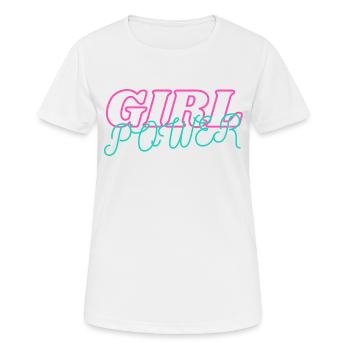 GIRL POWER - T-shirt respirant Femme - blanc - Devant - AI Model Female 172 dark (172cm)