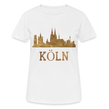 Cologne City Kölner Dom Stadt Köln Skyline German - T-shirt respirant Femme - blanc - Devant - AI Model Female 172 dark (172cm)