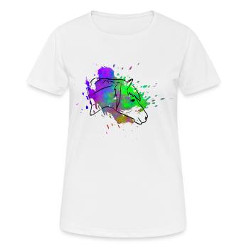 Pferdekopf - Frauen T-Shirt atmungsaktiv - Weiß - Vorne - AI Model Female 172 dark (172cm)