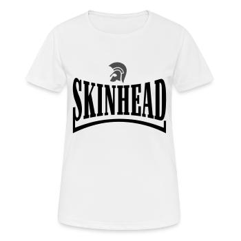 Skinhead - Frauen T-Shirt atmungsaktiv - Weiß - Vorne - AI Model Female 172 dark (172cm)