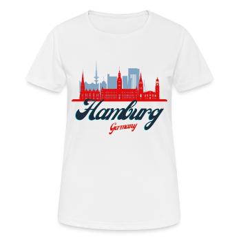 Hambourg - T-shirt respirant Femme - blanc - Devant - AI Model Female 172 dark (172cm)