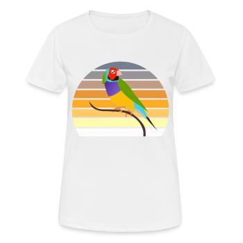 Goulds exotischer Diamantvogel - Frauen T-Shirt atmungsaktiv - Weiß - Vorne - AI Model Female 172 dark (172cm)
