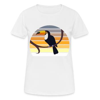 Toucan exotic bird - Women's Breathable T-Shirt - white - Front - AI Model Female 172 dark (172cm)