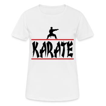 karaté bar rouge - T-shirt respirant Femme - blanc - Devant - AI Model Female 172 dark (172cm)