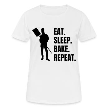 Boulangerie Confiserie Pizza Boulangerie Confiserie - T-shirt respirant Femme - blanc - Devant - AI Model Female 172 dark (172cm)