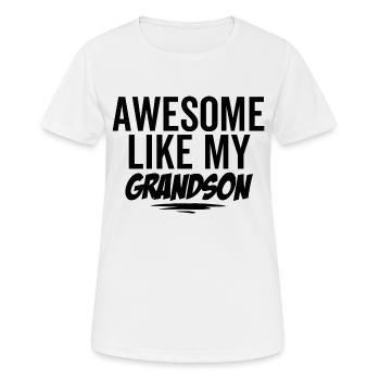 Génial comme mon petit-fils - T-shirt respirant Femme - blanc - Devant - AI Model Female 172 dark (172cm)