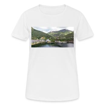 Hellesylt panorama vie - Women's Breathable T-Shirt - white - Front - AI Model Female 172 dark (172cm)