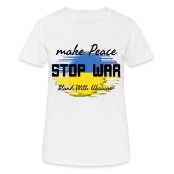 Make peace Stop War - T-shirt respirant Femme - blanc - Devant - AI Model Female 172 dark (172cm)