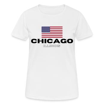 Chicago - T-shirt respirant Femme - blanc - Devant - AI Model Female 172 dark (172cm)
