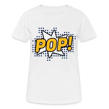 Polka dot Pop Kunst - Frauen T-Shirt atmungsaktiv - Weiß - Vorne - AI Model Female 172 dark (172cm)