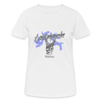 Pommesgabel Lauterfuchs - Frauen T-Shirt atmungsaktiv - Weiß - Vorne - AI Model Female 172 dark (172cm)