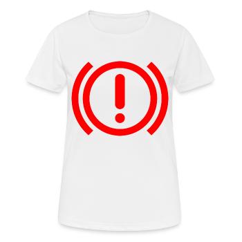 Voyant d’avertissement de frein du tableau de bord - T-shirt respirant Femme - blanc - Devant - AI Model Female 172 dark (172cm)