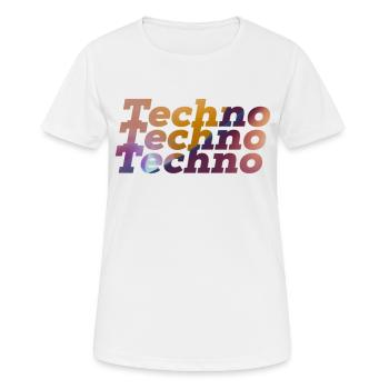 Techno Rave Design Fête de musique électronique 2022 - T-shirt respirant Femme - blanc - Devant - AI Model Female 172 dark (172cm)