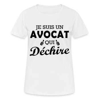 Je suis un avocat qui déchire - T-shirt respirant Femme - blanc - Devant - AI Model Female 172 dark (172cm)