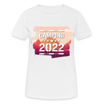 Camping 2022 - T-shirt respirant Femme - blanc - Devant - AI Model Female 172 dark (172cm)