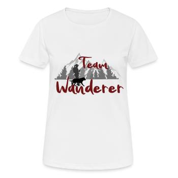 Team Wanderer Frau - Frauen T-Shirt atmungsaktiv - Weiß - Vorne - AI Model Female 172 dark (172cm)
