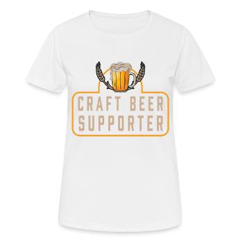Funny Beer Drinker Beer Drinker Beer Brewer Motif - Women's Breathable T-Shirt - white - Front - AI Model Female 172 dark (172cm)