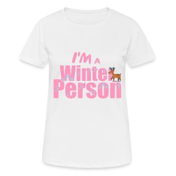Winter - Winter Saying - Women's Breathable T-Shirt - white - Front - AI Model Female 172 dark (172cm)
