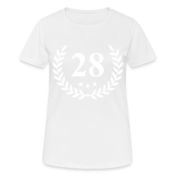 28 Couronne numérique - T-shirt respirant Femme - blanc - Devant - AI Model Female 172 dark (172cm)