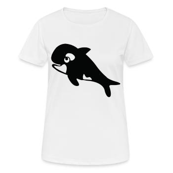 Killer whale - Women's Breathable T-Shirt - white - Front - AI Model Female 172 dark (172cm)