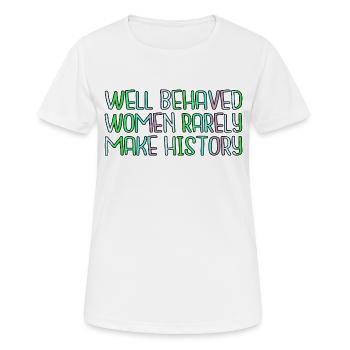 humour Marche des femmes libérales Manifestation cool - T-shirt respirant Femme - blanc - Devant - AI Model Female 172 dark (172cm)