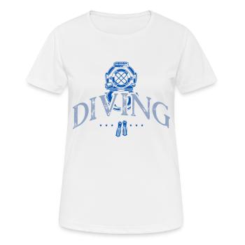 Diving scuba diving - Women's Breathable T-Shirt - white - Front - AI Model Female 172 dark (172cm)
