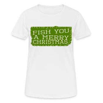 Couples drôles dictons Happy Fun Dork Angler - T-shirt respirant Femme - blanc - Devant - AI Model Female 172 dark (172cm)