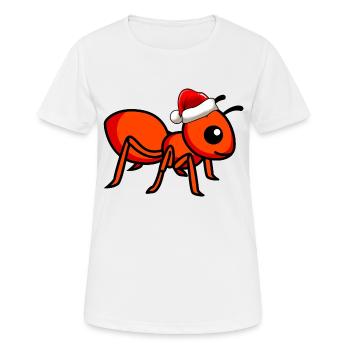 Fourmi Comique Noël - T-shirt respirant Femme - blanc - Devant - AI Model Female 172 dark (172cm)
