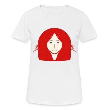 Dessin animé mignon - T-shirt respirant Femme - blanc - Devant - AI Model Female 172 dark (172cm)