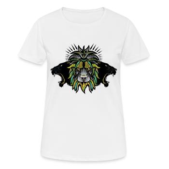 Lion Panthere Fantasy Graphic Animal - Women's Breathable T-Shirt - white - Front - AI Model Female 172 dark (172cm)