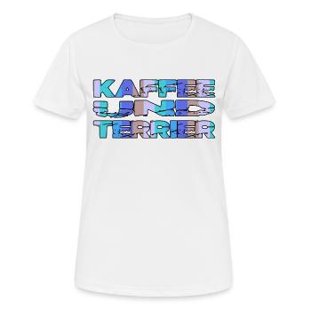 ich liebe kaffee coffeeshop bachhund hundefreund - Frauen T-Shirt atmungsaktiv - Weiß - Vorne - AI Model Female 172 dark (172cm)