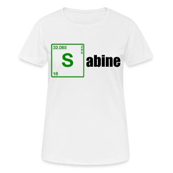 Sabine Geschenk black - Frauen T-Shirt atmungsaktiv - Weiß - Vorne - AI Model Female 172 dark (172cm)