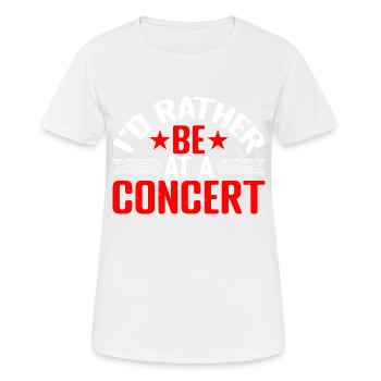 Je préfère être à un concert 6 - T-shirt respirant Femme - blanc - Devant - AI Model Female 172 dark (172cm)