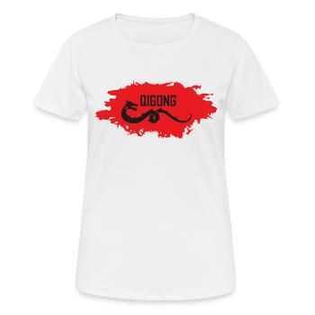 Dragon of Qigong schwarz - Frauen T-Shirt atmungsaktiv - Weiß - Vorne - AI Model Female 172 dark (172cm)