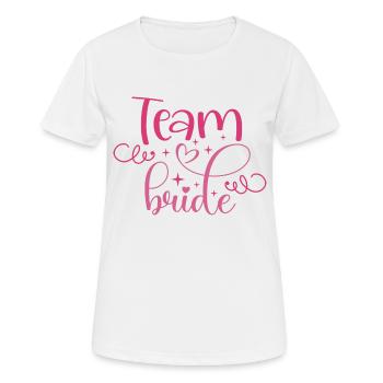 Team Braut Junggesellenabschied Herzen Braut Geschenk Jung - Frauen T-Shirt atmungsaktiv - Weiß - Vorne - AI Model Female 172 dark (172cm)