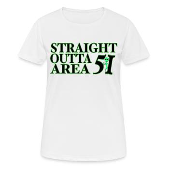 Zone Straight Outta 51 - T-shirt respirant Femme - blanc - Devant - AI Model Female 172 dark (172cm)