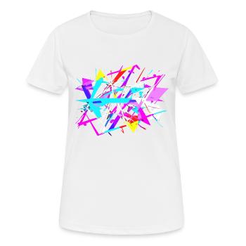 Splash of colors - Women's Breathable T-Shirt - white - Front - AI Model Female 172 dark (172cm)
